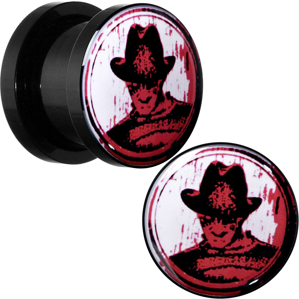 BodyCandy Licensed Nightmare on Elm Street Black Freddy Screw Fit Plug Set — color detail