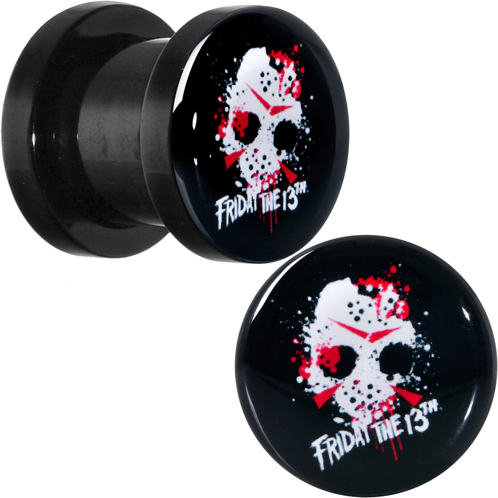 BodyCandy Licensed Friday the 13th Black Jason Mask Screw Fit Plug Set — in-use photo