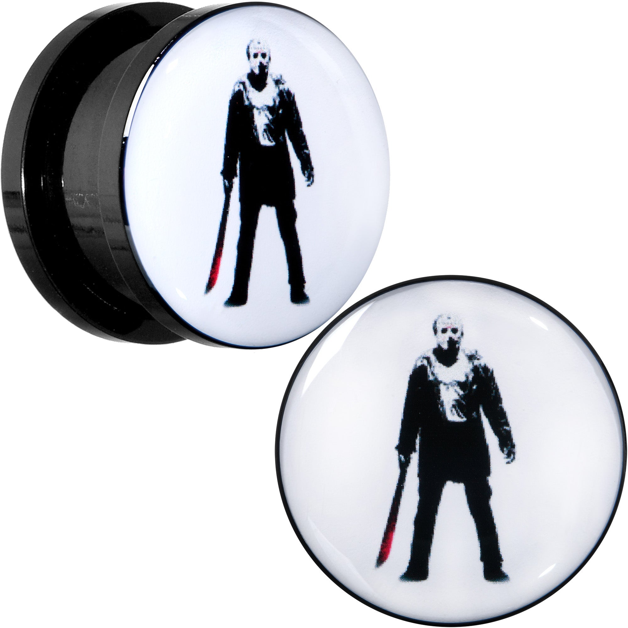 BodyCandy Licensed Friday the 13th Black Jason Voorhees Screw Fit Plug Set — fabric or material detail