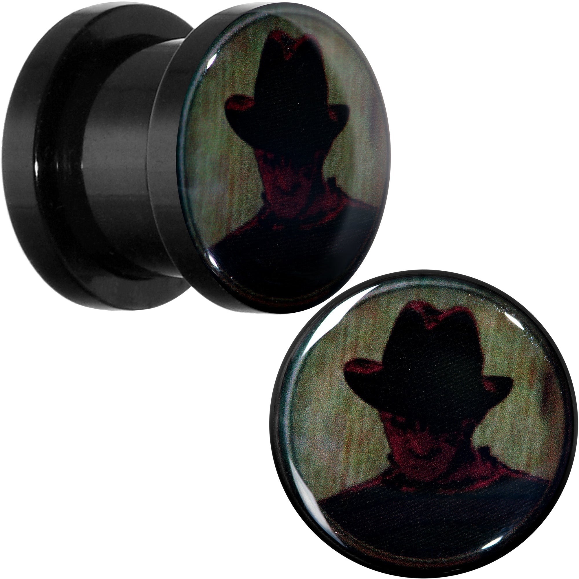 BodyCandy Licensed Nightmare on Elm Street Dark Freddy Screw Fit Plug Set — size reference