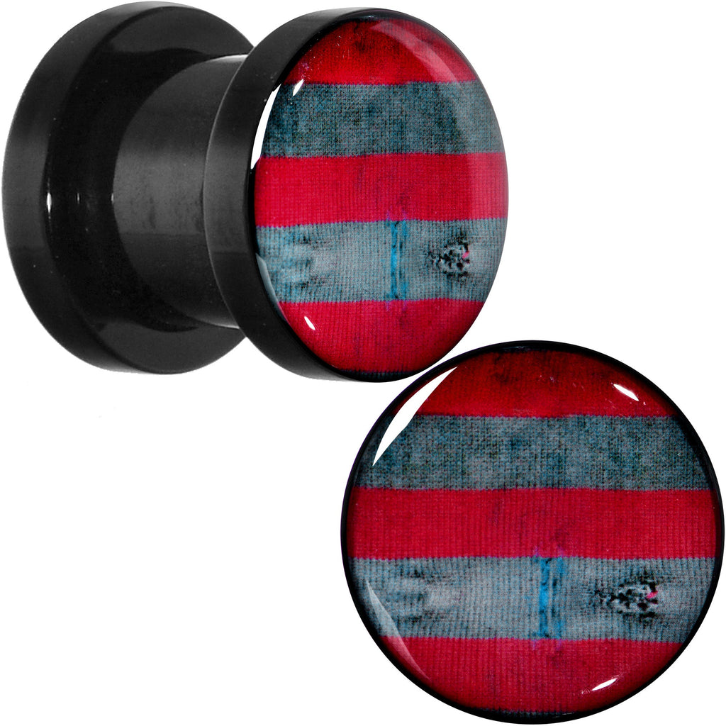 BodyCandy Licensed Nightmare on Elm Street Freddy Stripes Screw Fit Plug Set — in-use photo