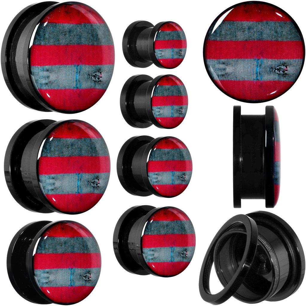 BodyCandy Licensed Nightmare on Elm Street Freddy Stripes Screw Fit Plug Set — main product shot