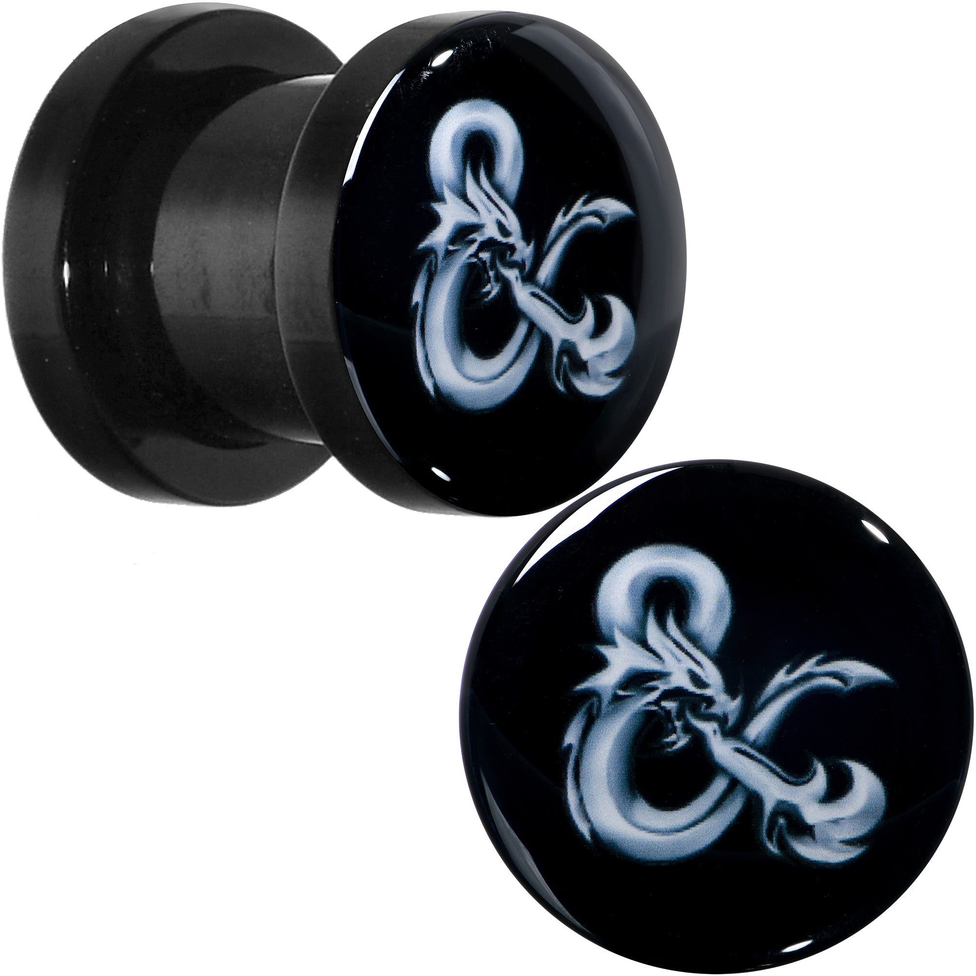 BodyCandy Licensed Dungeons & Dragons Ampersand Black Screw Fit Plug Set — alternative angle