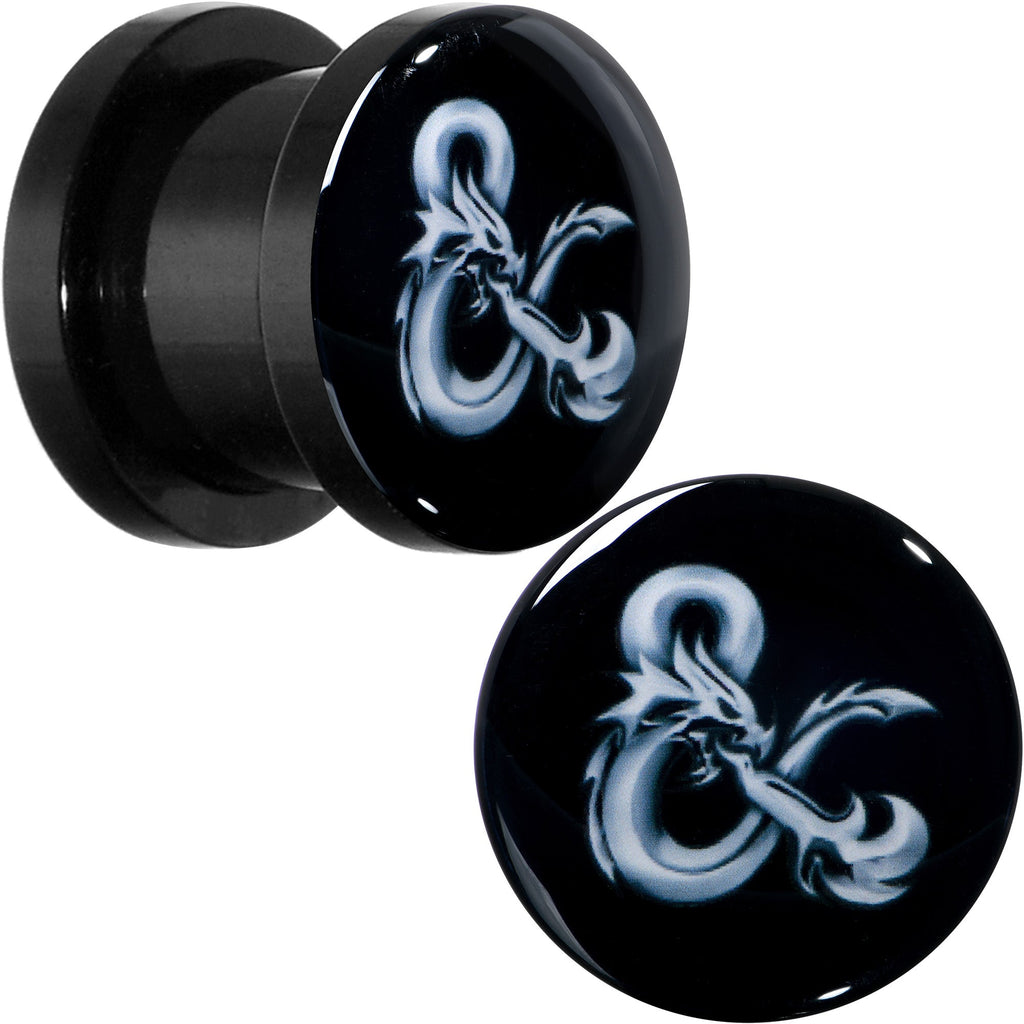 BodyCandy Licensed Dungeons & Dragons Ampersand Black Screw Fit Plug Set — in-use photo
