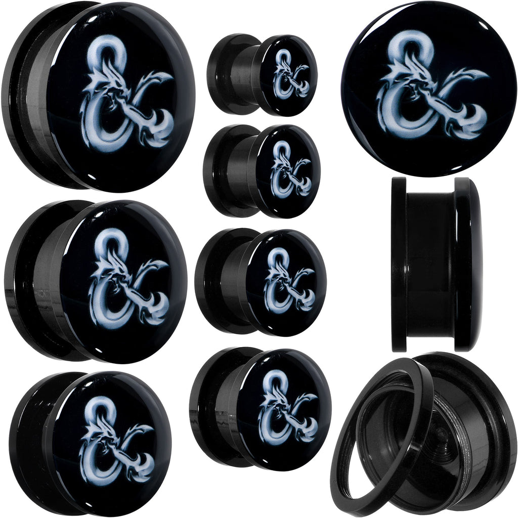 BodyCandy Licensed Dungeons & Dragons Ampersand Black Screw Fit Plug Set — main product shot