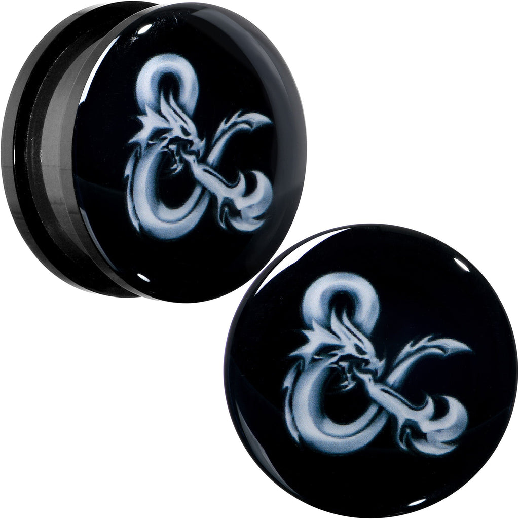 BodyCandy Licensed Dungeons & Dragons Ampersand Black Screw Fit Plug Set — detail close-up