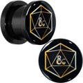 BodyCandy Licensed Dungeons & Dragons D20 Dice Black Screw Fit Plug Set — in-use photo