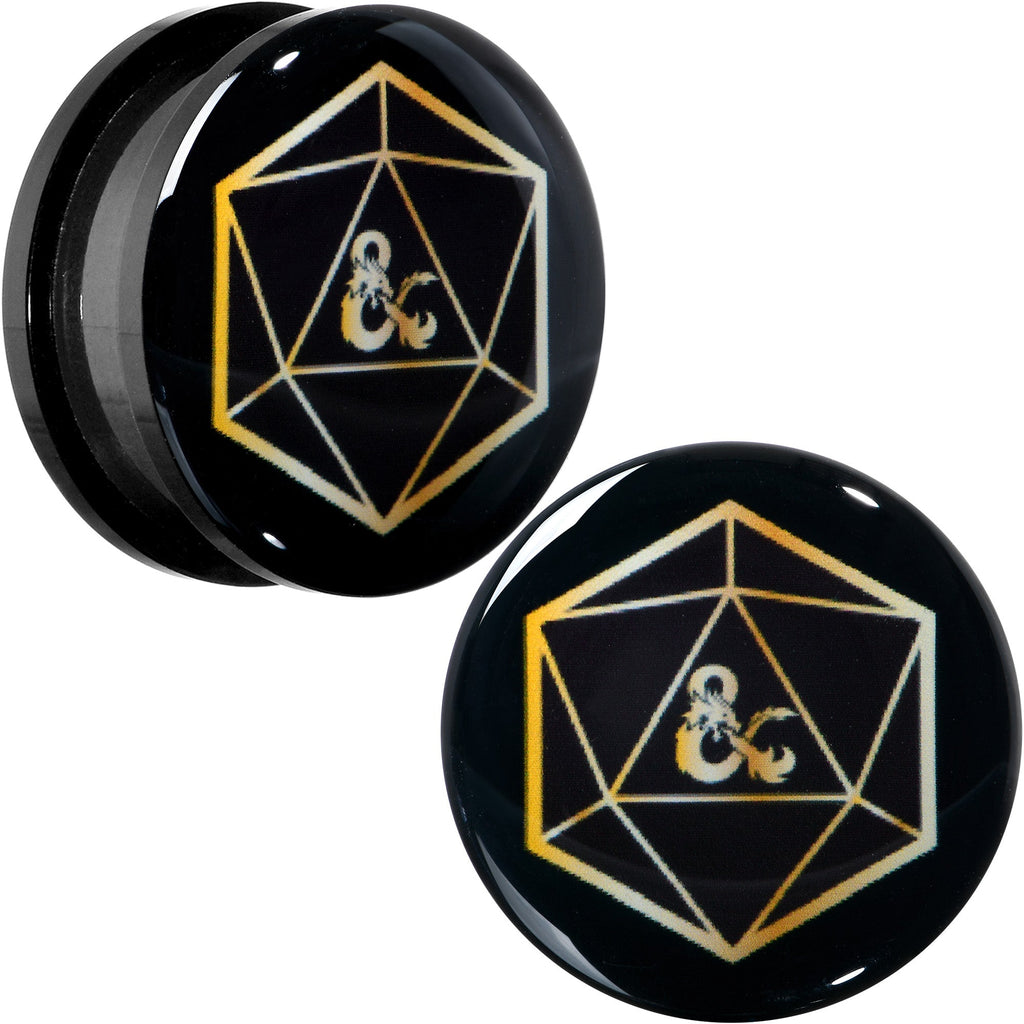 BodyCandy Licensed Dungeons & Dragons D20 Dice Black Screw Fit Plug Set — fabric or material detail