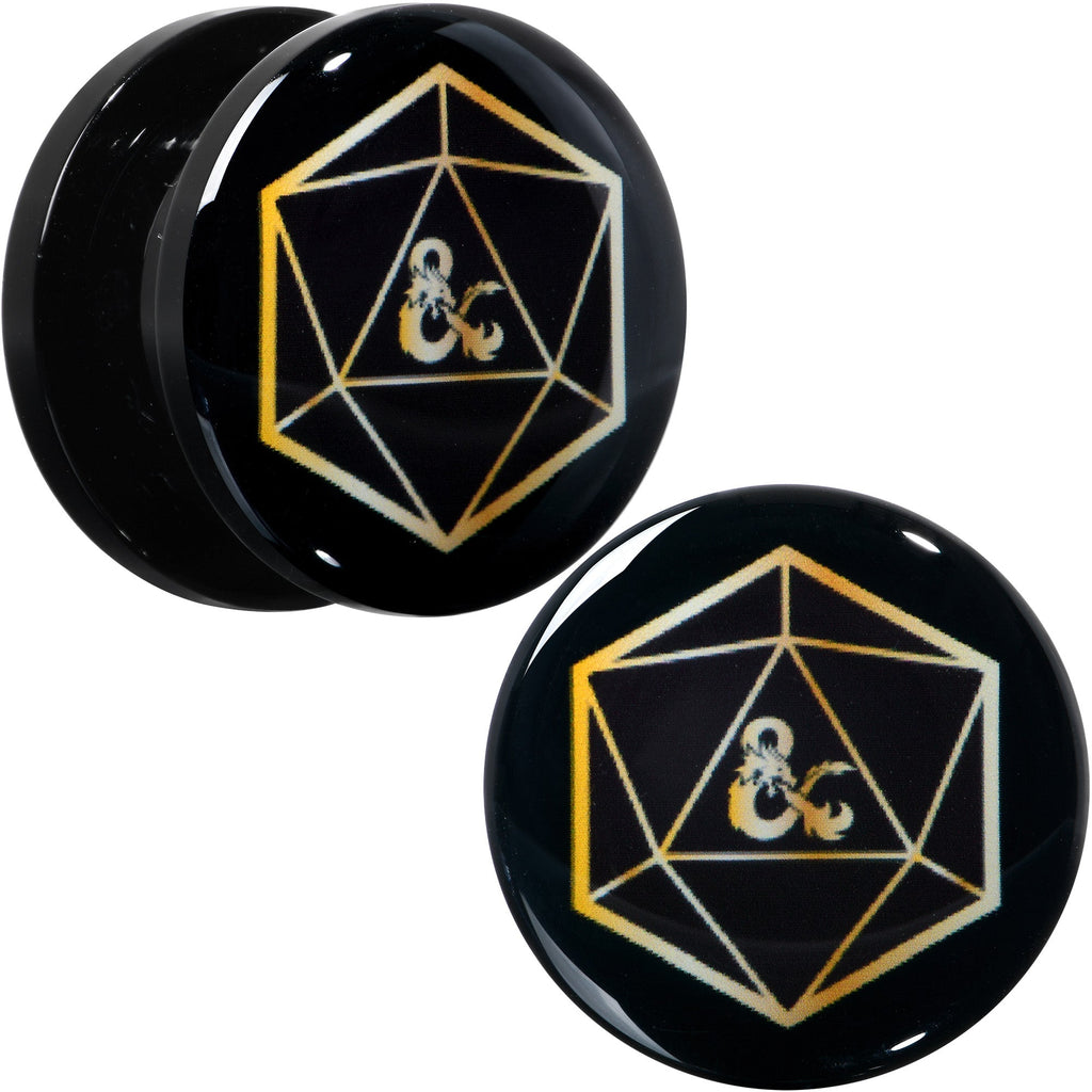 BodyCandy Licensed Dungeons & Dragons D20 Dice Black Screw Fit Plug Set — packaging
