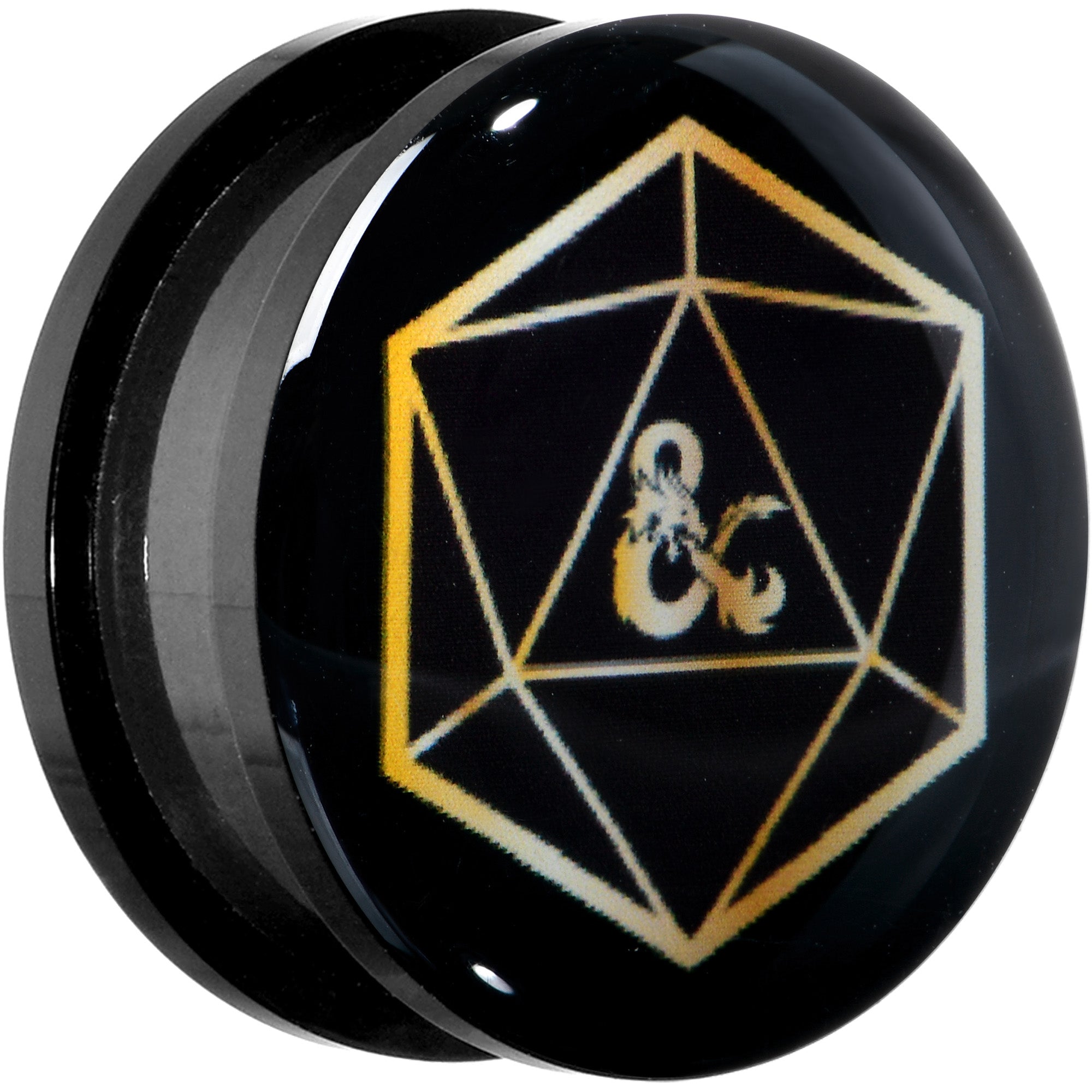 BodyCandy Licensed Dungeons & Dragons D20 Dice Black Screw Fit Plug Set — lifestyle context
