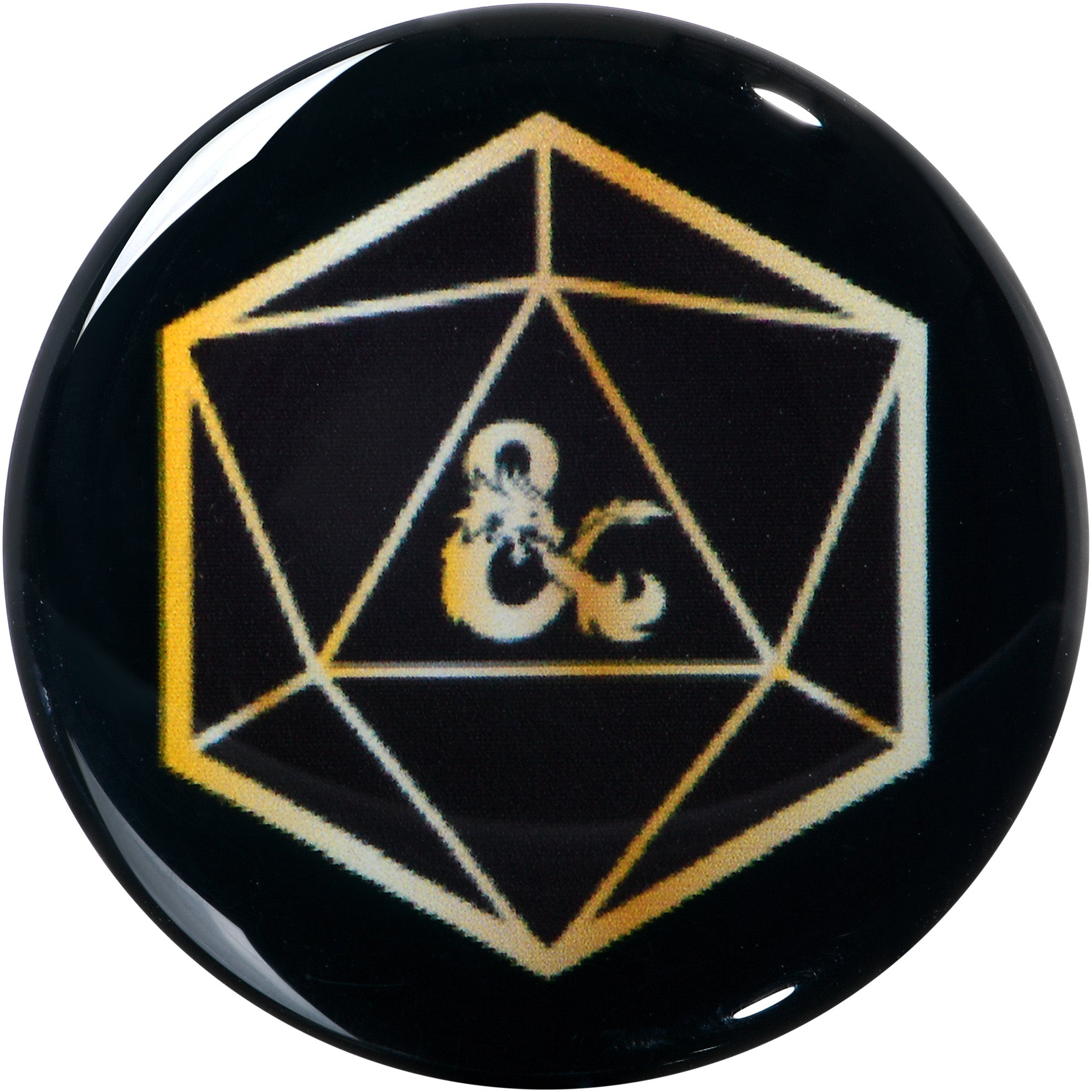 BodyCandy Licensed Dungeons & Dragons D20 Dice Black Screw Fit Plug Set — side view