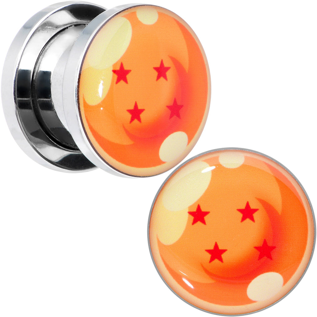 BodyCandy Licensed Dragonball Z Orange 4 Starball Screw Fit Plug Set — in-use photo
