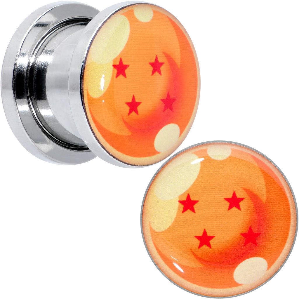 BodyCandy Licensed Dragonball Z Orange 4 Starball Screw Fit Plug Set — color detail