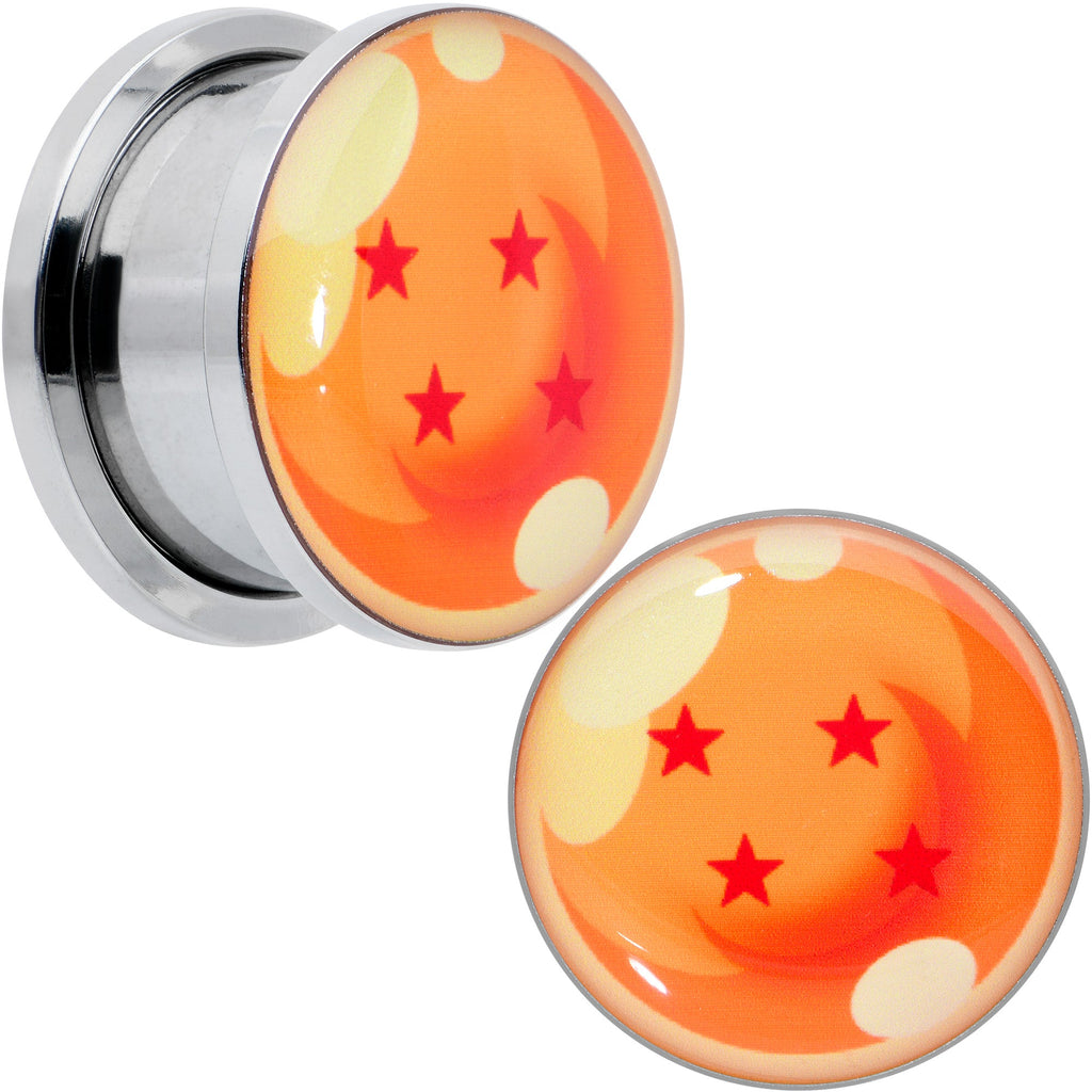 BodyCandy Licensed Dragonball Z Orange 4 Starball Screw Fit Plug Set — fabric or material detail