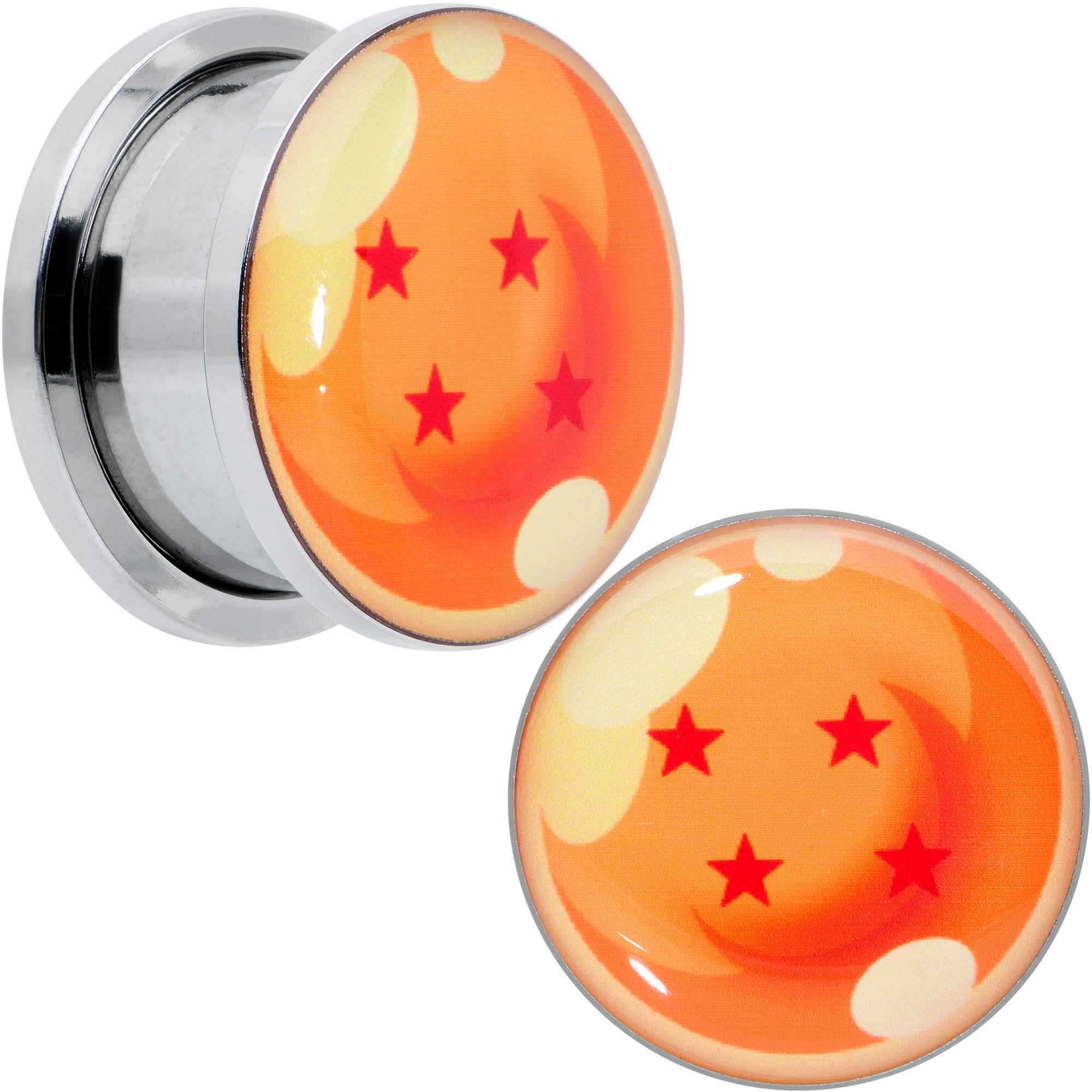 BodyCandy Licensed Dragonball Z Orange 4 Starball Screw Fit Plug Set — fabric or material detail