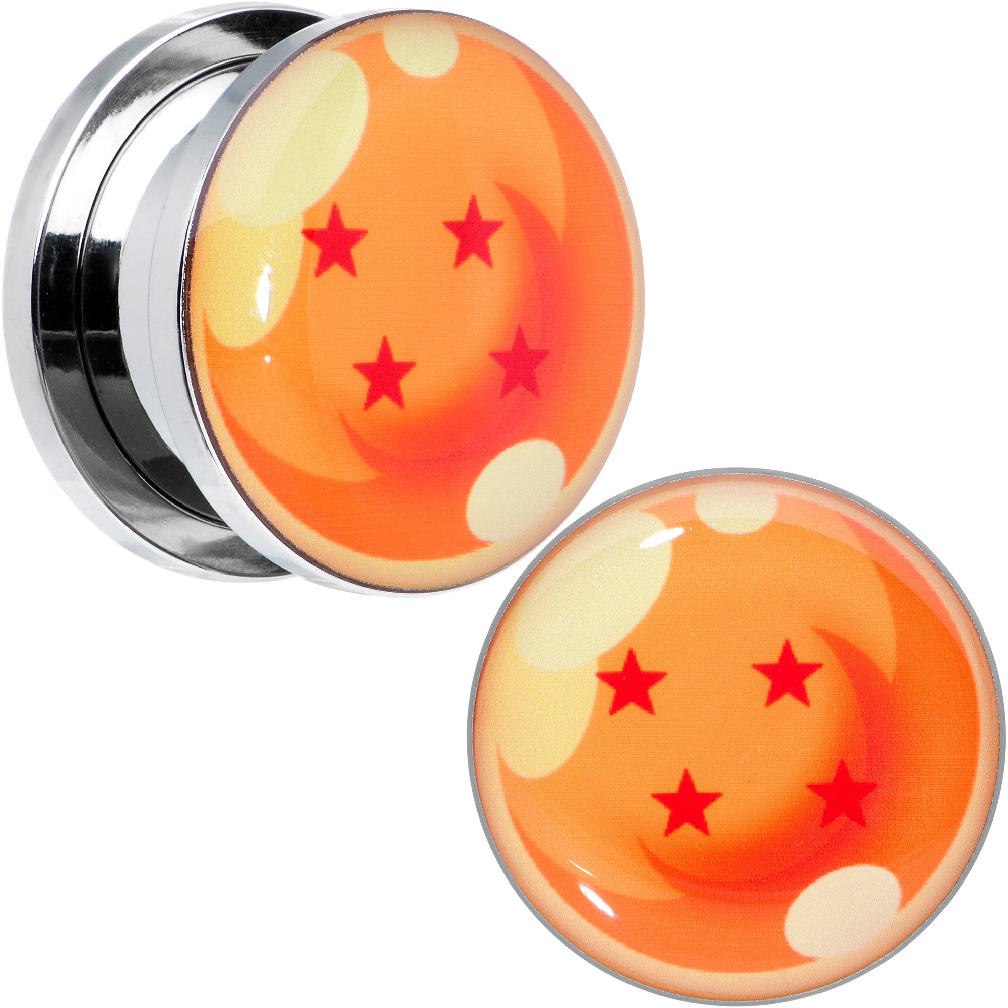 BodyCandy Licensed Dragonball Z Orange 4 Starball Screw Fit Plug Set — comparison shot