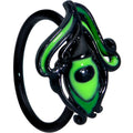 BodyCandy 20G 5/16 Black Striking Peacock Feather Nose Hoop — main product shot