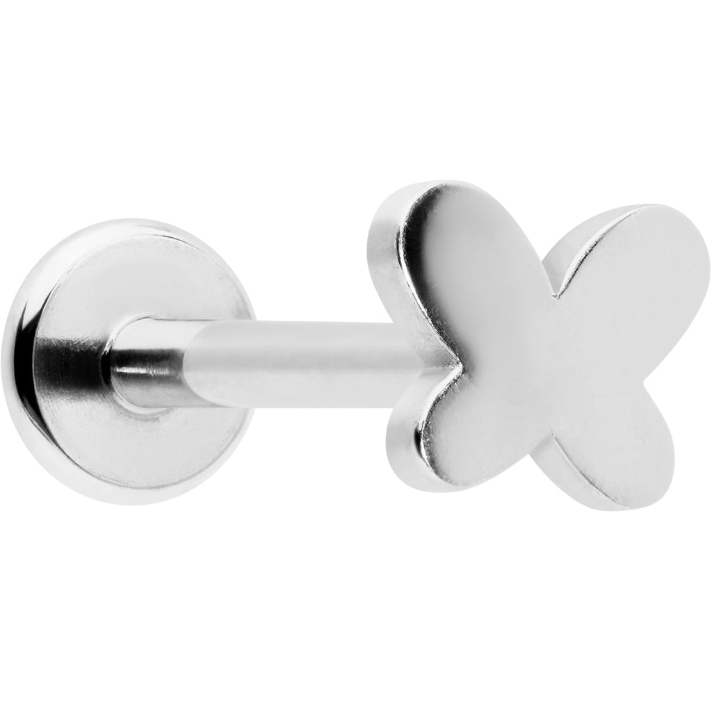 BodyCandy 16G 5/16 Simple Butterfly Internally Threaded Labret Monroe Tragus — main product shot