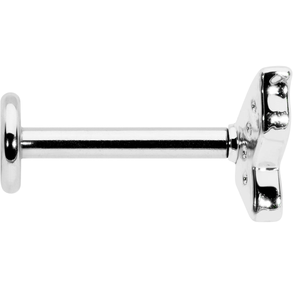 BodyCandy 16G 5/16 Clear Gem Butterfly Internally Threaded Labret Tragus — lifestyle context
