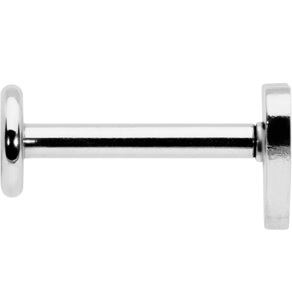 BodyCandy 16G 5/16 Simple Heart Internally Threaded Labret Monroe Tragus — side view