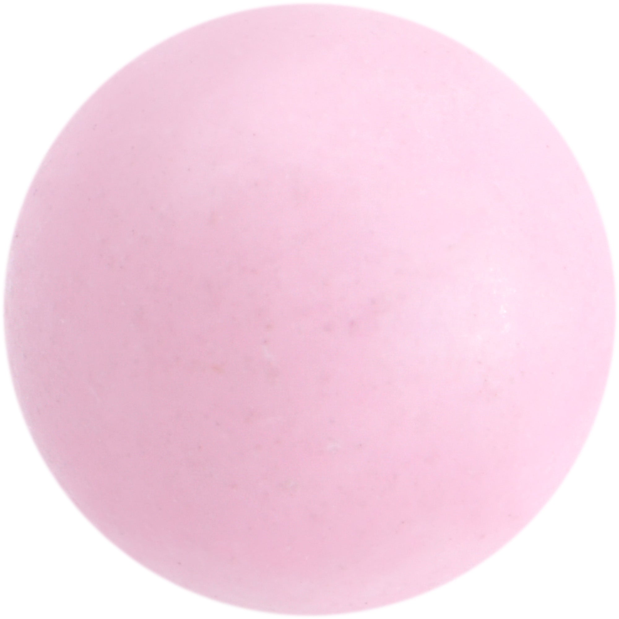 BodyCandy Pink Rose Quartz End Barbell Tongue Ring — detail close-up