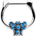 BodyCandy 16G 5/16 Textured Blue Butterfly Cartilage Clicker — main product shot