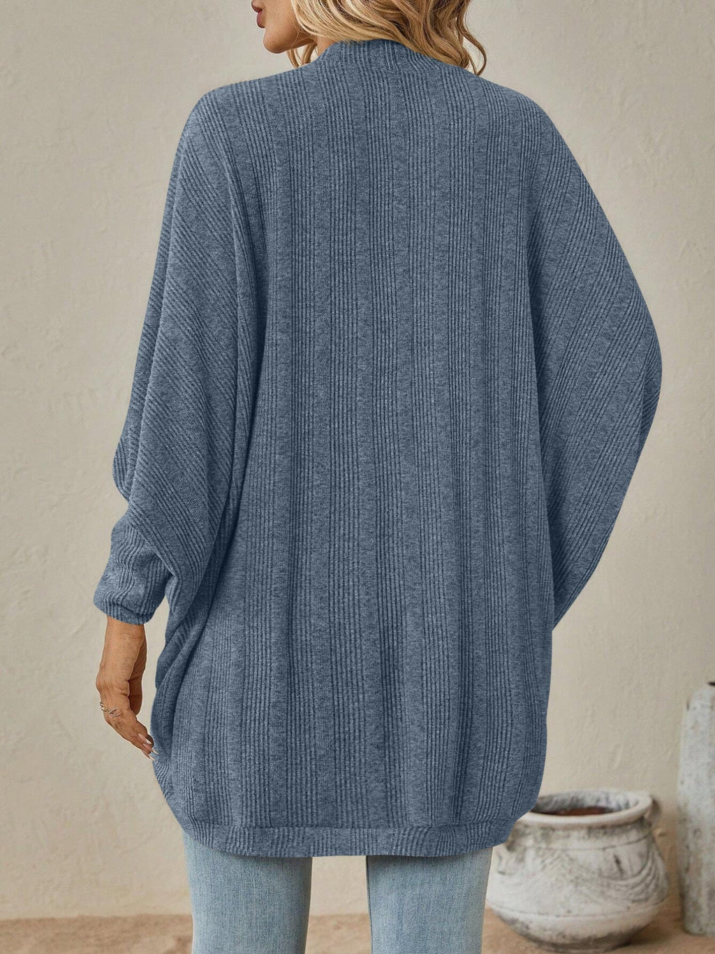 Open Front Batwing Sleeve Cardigan