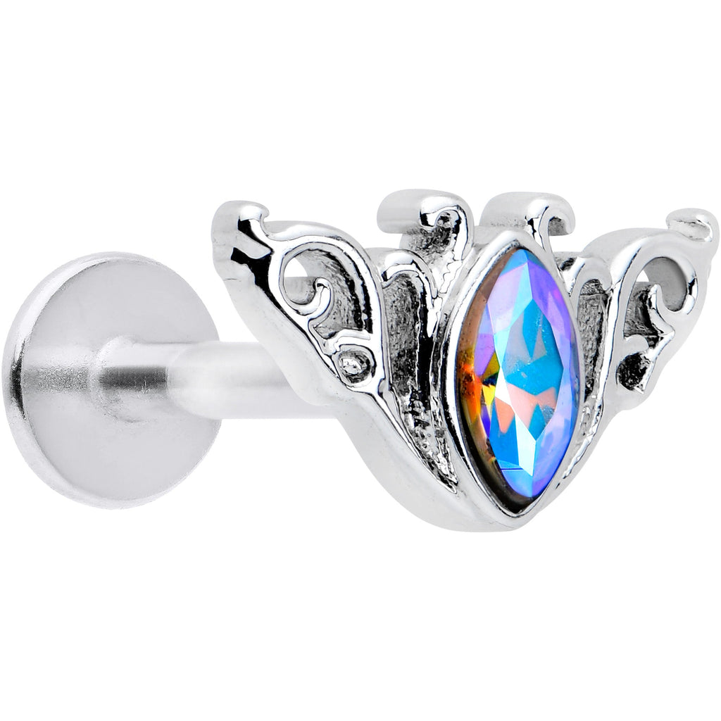 BodyCandy 16G 5/16 Aurora Gem Deco Waves Labret Monroe Tragus — main product shot