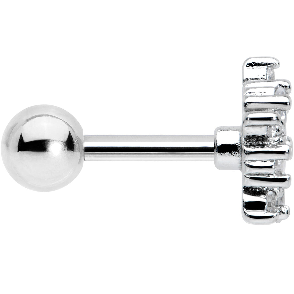 BodyCandy 16G 1/4 Clear CZ Gem Floral Burst Cartilage Tragus Earring — lifestyle context