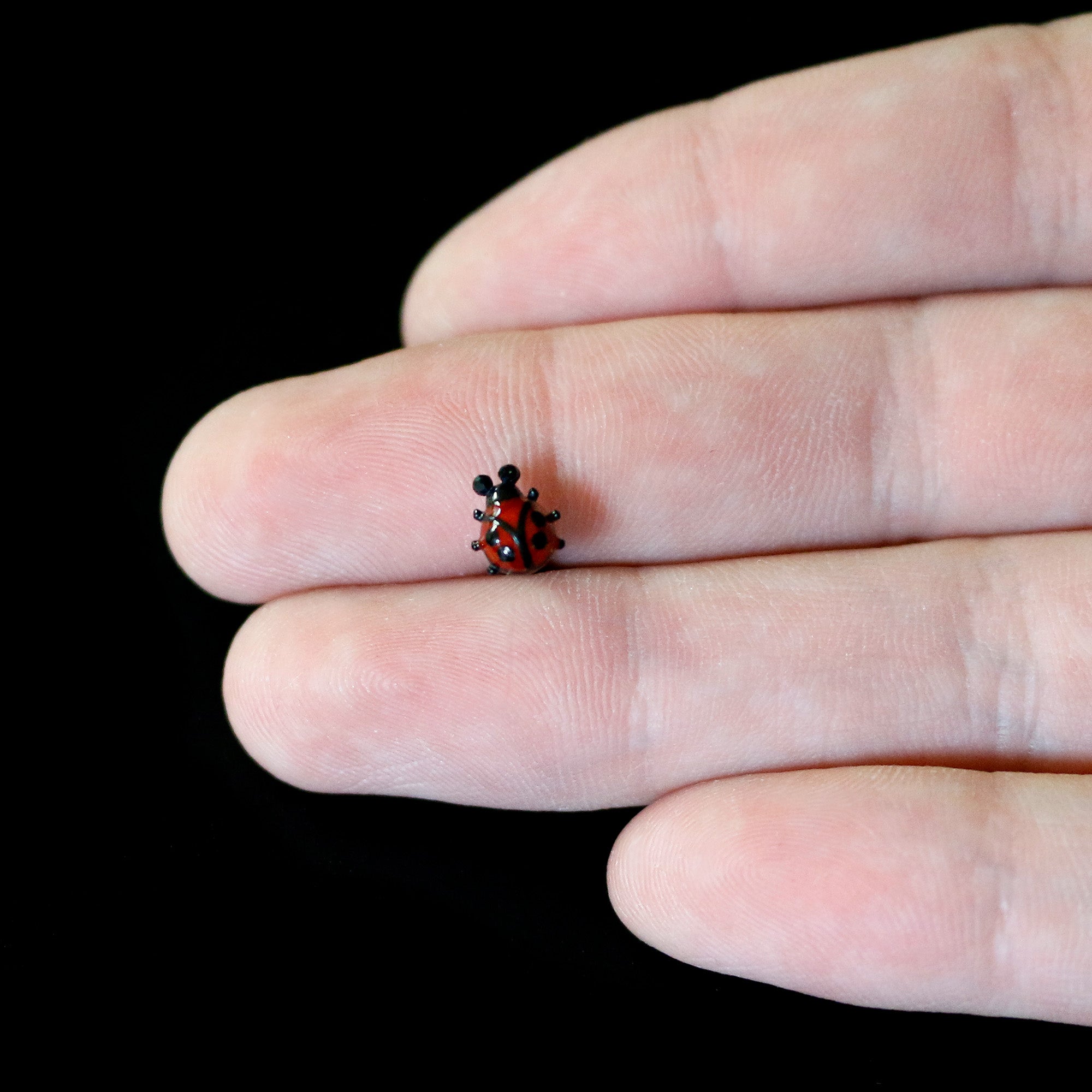 BodyCandy Black Classic Ladybug Top End Barbell Tongue Ring — size reference