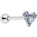 BodyCandy Blue Gem Twining Heart Mystic Orb Barbell Tongue Ring — main product shot