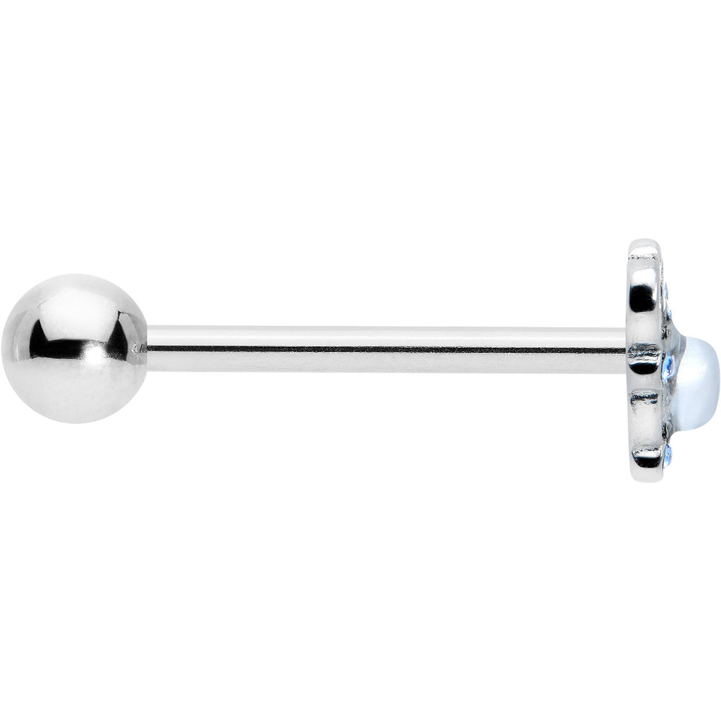 BodyCandy Blue Gem Twining Heart Mystic Orb Barbell Tongue Ring — lifestyle context