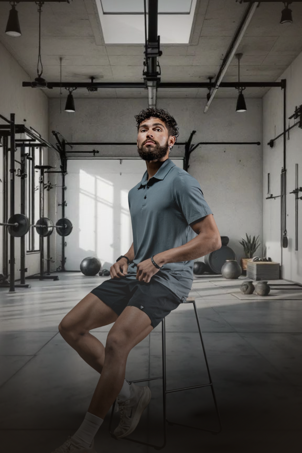 Varlo Men's Terra Recovery Polo (Ash Gray) — detail shot 7