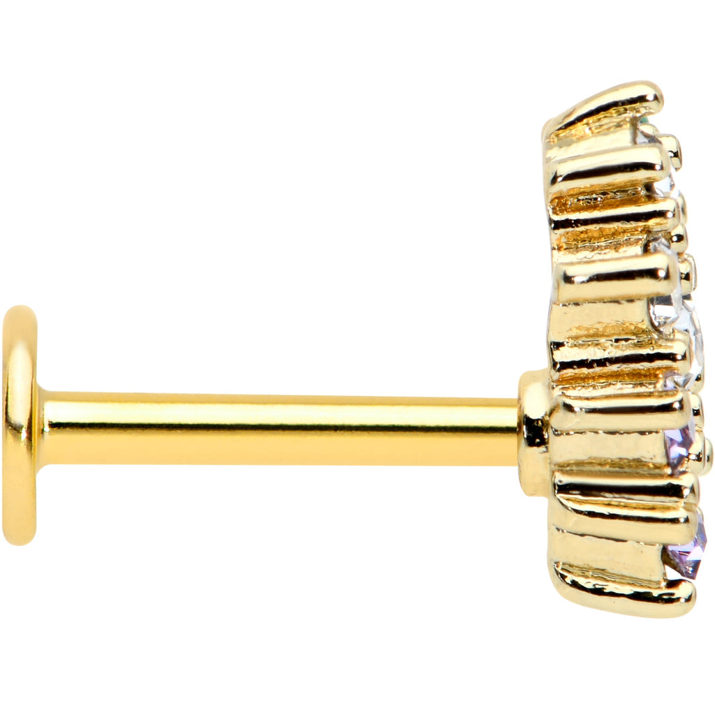 BodyCandy 16G 5/16 Clear CZ Gem Gold Tone Bunch Grapes Labret Monroe Tragus — lifestyle context