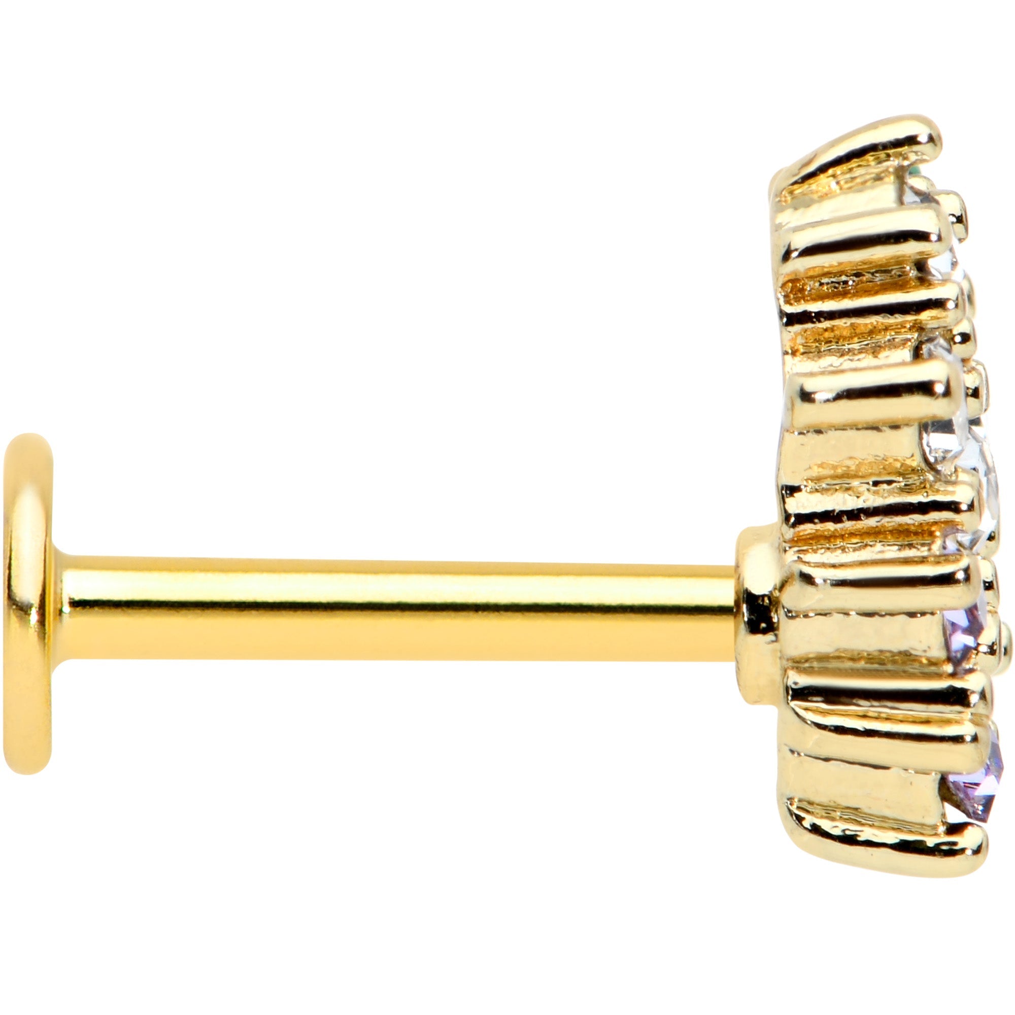 BodyCandy 16G 5/16 Clear CZ Gem Gold Tone Bunch Grapes Labret Monroe Tragus — lifestyle context