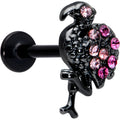 BodyCandy 16G 5/16 Pink Gem Black Fashion Flamingo Labret Monroe Tragus — main product shot