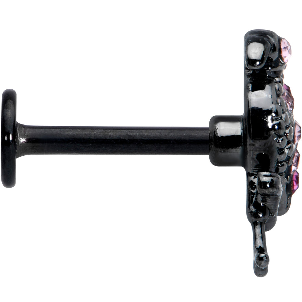 BodyCandy 16G 5/16 Pink Gem Black Fashion Flamingo Labret Monroe Tragus — lifestyle context