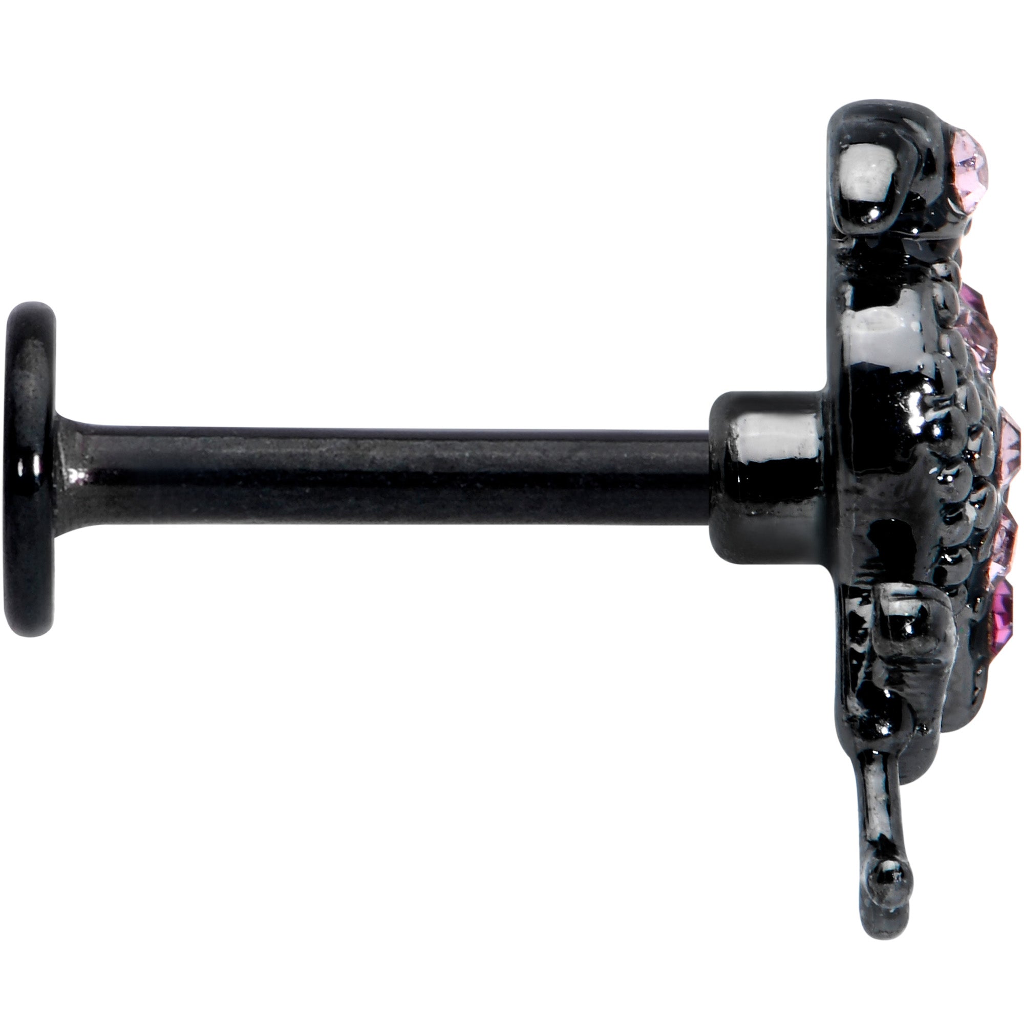 BodyCandy 16G 5/16 Pink Gem Black Fashion Flamingo Labret Monroe Tragus — lifestyle context
