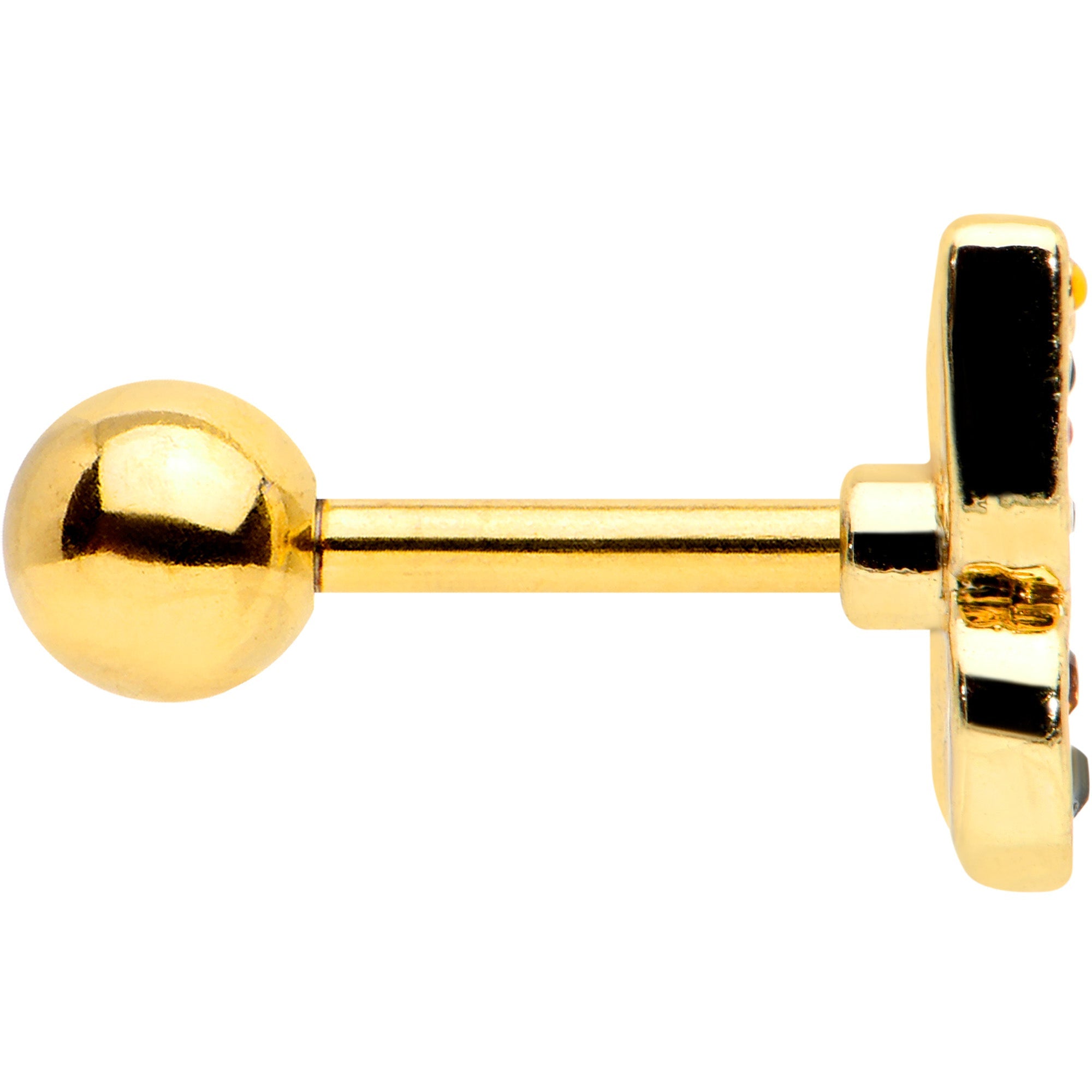 BodyCandy 16G 1/4 Orange Gem Gold Hue Baroque Butterfly Cartilage Tragus Earring — lifestyle context