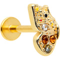 BodyCandy 16G 5/16 Orange Gem Gold Tone Baroque Butterfly Labret Monroe Tragus — main product shot