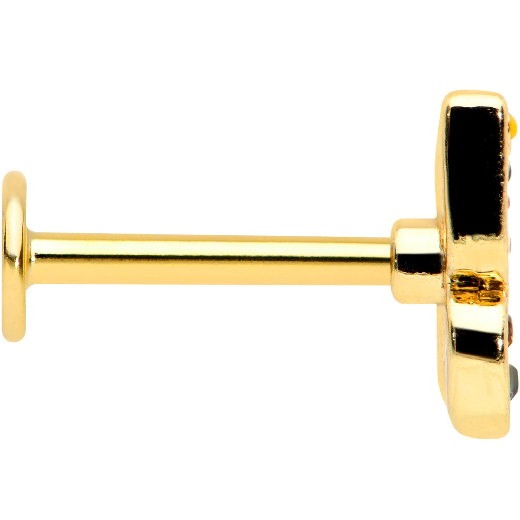 BodyCandy 16G 5/16 Orange Gem Gold Tone Baroque Butterfly Labret Monroe Tragus — lifestyle context