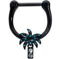 BodyCandy 16G 5/16 Clear Gem Black Night Palm Tree Dangle Cartilage Clicker — main product shot