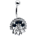 BodyCandy Clear Blue Gem Abstract Arch Belly Ring — main product shot