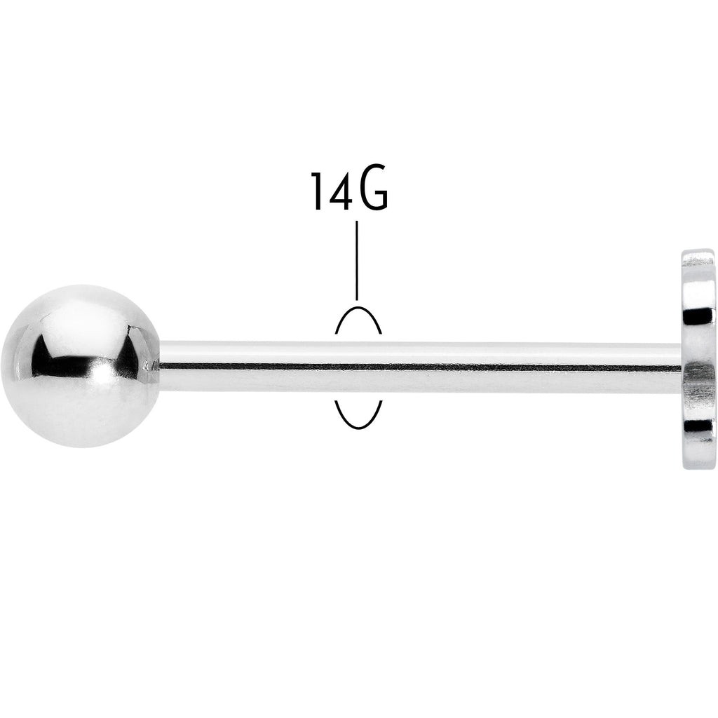 BodyCandy Simply Elegant Butterfly Barbell Tongue Ring — back view