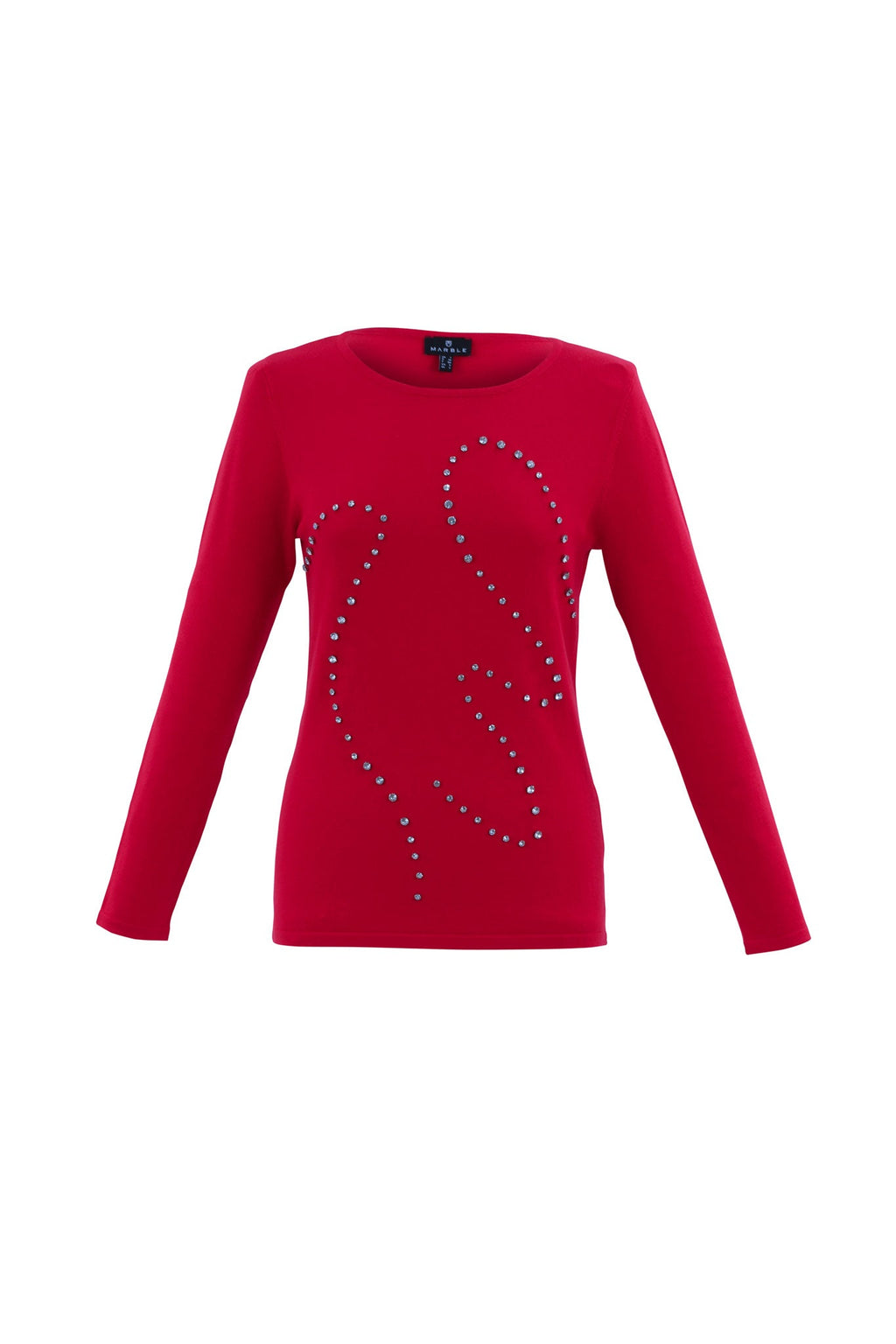 KADOU BOUTIQUE Rhinestone Holiday Sweater — main product shot
