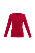 KADOU BOUTIQUE Rhinestone Holiday Sweater — main product shot