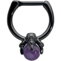 BodyCandy 16G 5/16 Purple Amethyst Stone Black Claw Hand Cartilage Clicker — main product shot