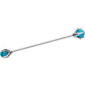 BodyCandy 14G Blue Turquoise Stone Claw Hands Industrial Barbell 38mm — main product shot