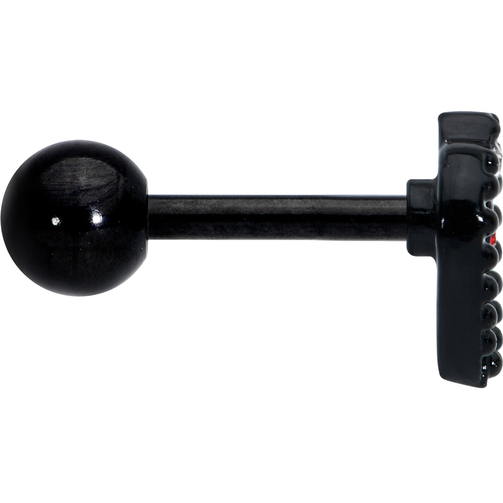 BodyCandy 16G 1/4 Red Clear Gem Black Heart Key Cartilage Tragus Earring — lifestyle context