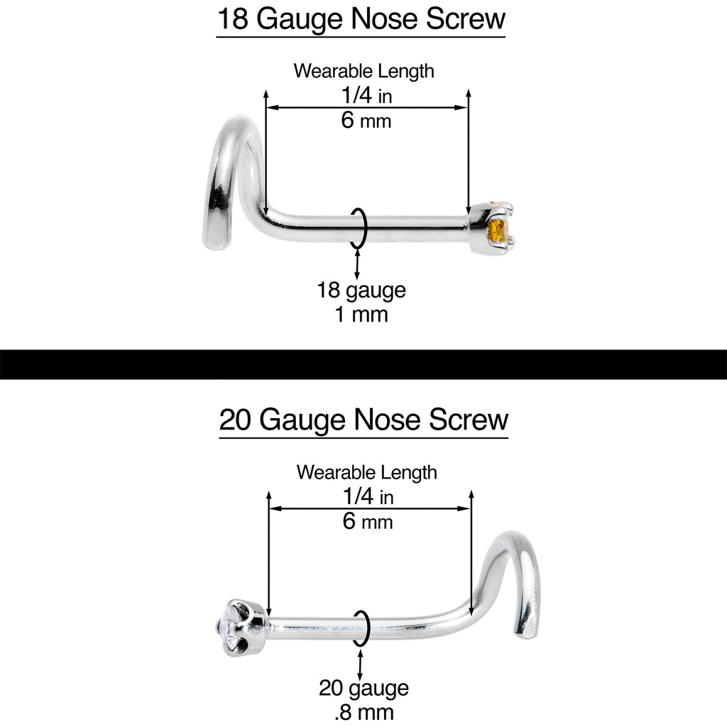 BodyCandy 20G 1/4 Blue Synth Opal G23 Titanium Threadless Left Nose Screw — packaging